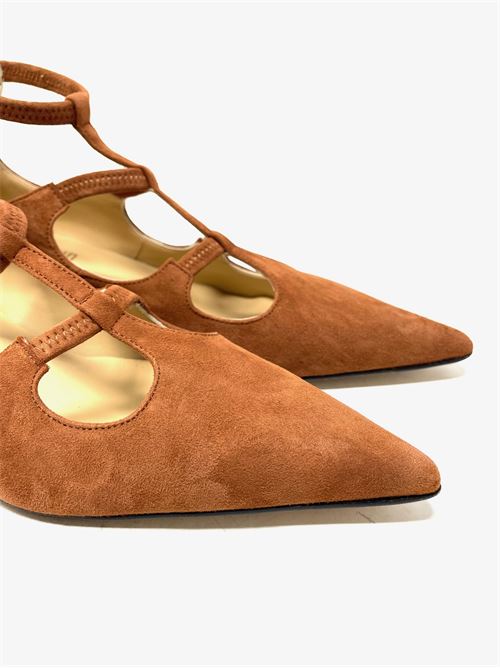 Dekolleté-Schuh für Damen mit Riemchen IL LACCIO | 241902CAMOSCIOCUOIO